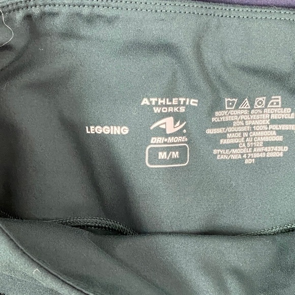 LOT of 3 Athletic Works Capri Leggings Size Medium Blue Green - Picture 9 of 15